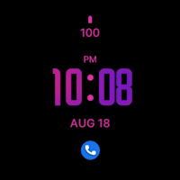 Pink Purple Modern Watch Face