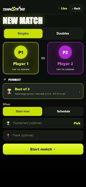 TenniStrike: Tennis Score Live Screenshot 0