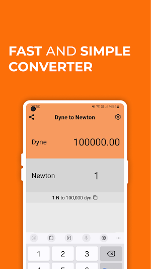 Dyne to Newton Converter Screenshot 1