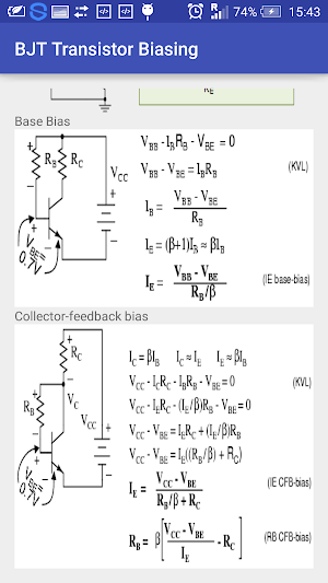 Transistor Biasing Calc Screenshot 1