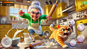 Scary Mother VS Naughty Cat Screenshot 0