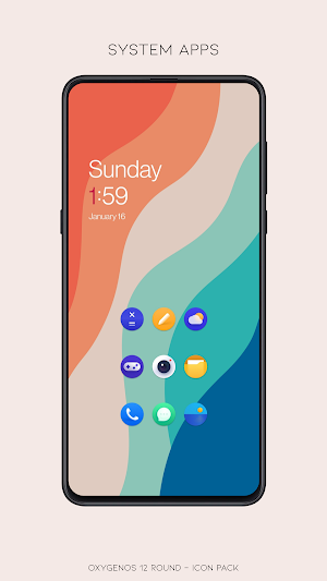 OxygenOS 12 round - icon pack Screenshot 0