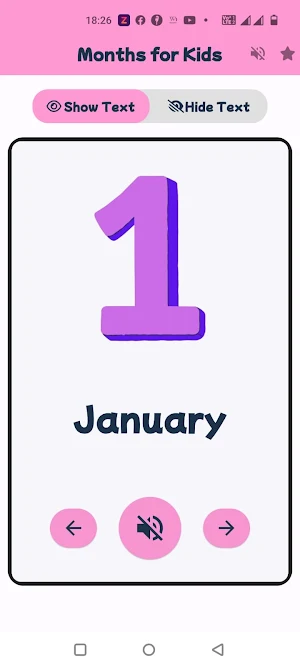 Months Flashcard For Kids Screenshot 1