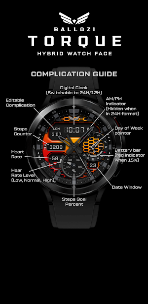 BALLOZI Torque Watch Face Screenshot 3