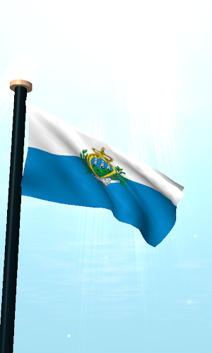 San Marino Flag 3D Wallpaper Screenshot 1