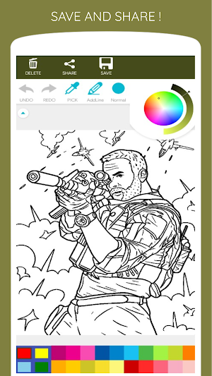 War Soldier Coloring Book Screenshot 1