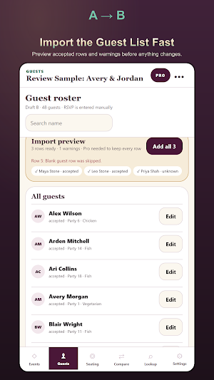 Wedding Seating Chart: Compare Screenshot 3