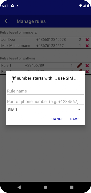Dual Sim Chooser Screenshot 2