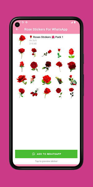Rose Stickers for WhatsApp Screenshot 3