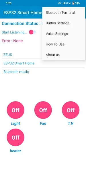 ESP32 Smart Home Screenshot 1