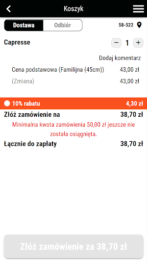 Pizzeria Roma Jelenia Góra Screenshot 1