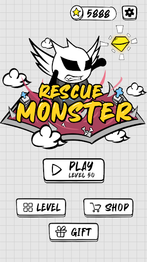 Rescue Monster - Rope Puzzle Screenshot 0