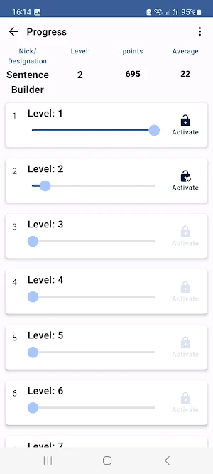 Sentence Builder english Screenshot 3