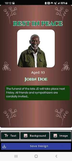 Funeral Invitation Card Maker Screenshot 1