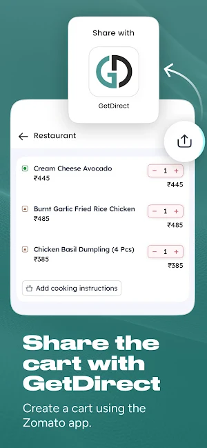 GetDirect - Compare Food Apps Screenshot 2
