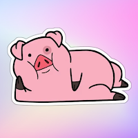 WASticker cute pigs