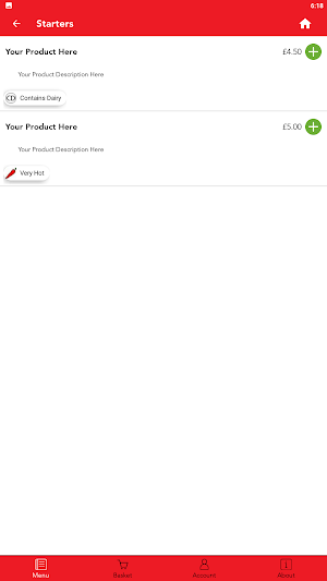 The Takeaway Site Screenshot 2
