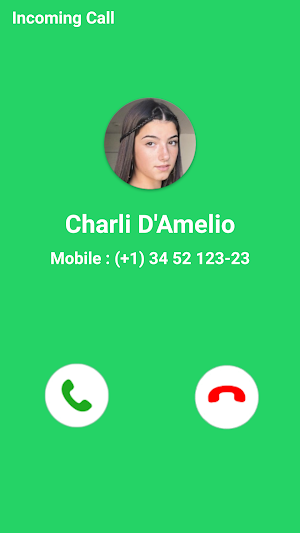 📞Charli D'Amelio Fake Video Call Screenshot 1