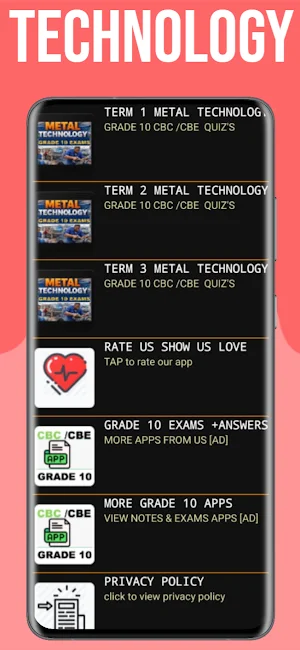Metal Tech Grade 10 CBC Exams Screenshot 2