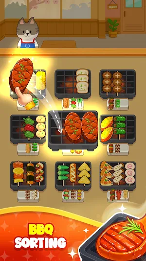 Grill Sort Cooking Sizzle Screenshot 2
