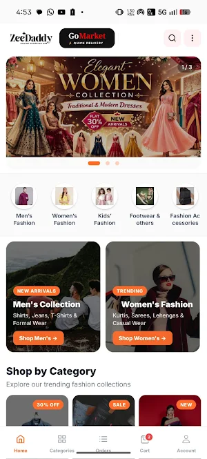 Zeedaddy Online Shopping App Screenshot 0