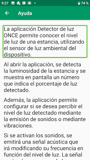 Detector de luz ONCE Screenshot 1