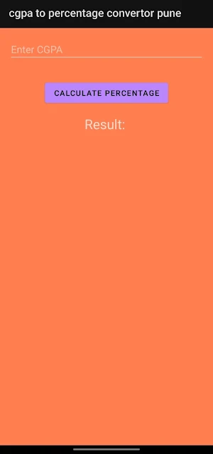 cgpa to percentage converter Screenshot 0