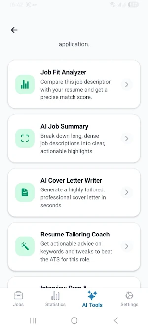 ApplyAI: Job Tracker & Resume Screenshot 1
