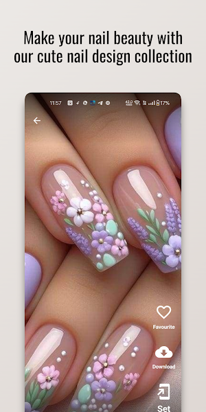 Dahlia Dance Nail Art Design Screenshot 3