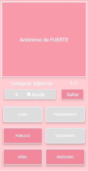 Vocabulario Quiz - Preguntas Screenshot 3