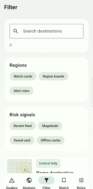 Quake Route Card Screenshot 2