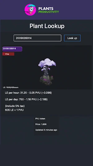 PVU Price for Plants vs Undead Screenshot 1