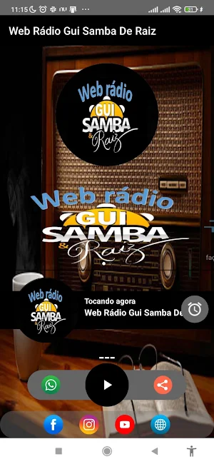 Web Rádio Gui Samba De Raiz Screenshot 1