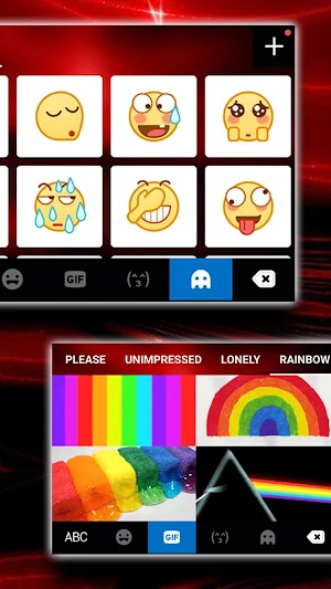 Red Flash 3D Keyboard Background Screenshot 3