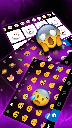 Purple Wolf Guardian Keyboard Background Screenshot 2
