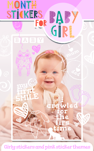 Month Stickers for Baby Girl Screenshot 2