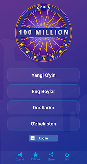 Uzbek Viktorina 2020 - 100 Million Screenshot 0