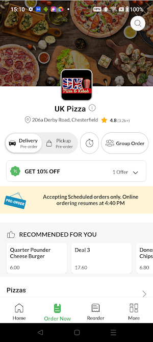 UK Pizza Screenshot 1