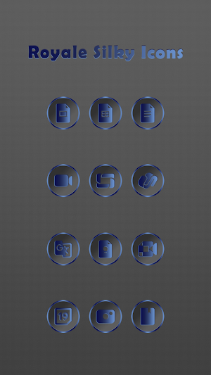 Royale Silky Dark Blue Icons Screenshot 1