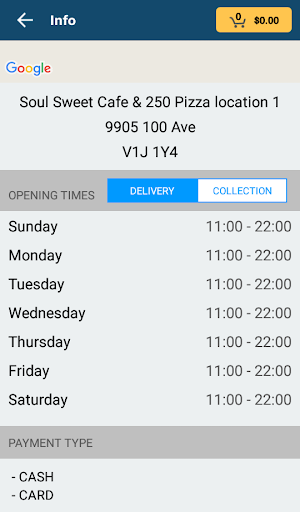 Soul Sweet Cafe & 250 Pizza Screenshot 2