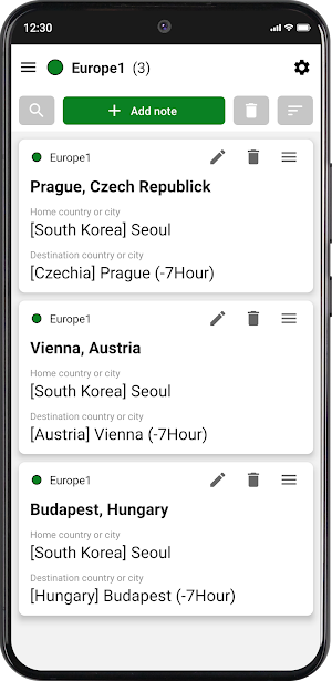 TimeDiff Note Screenshot 0