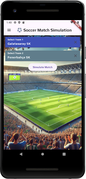 Soccer Match Simulation Screenshot 2