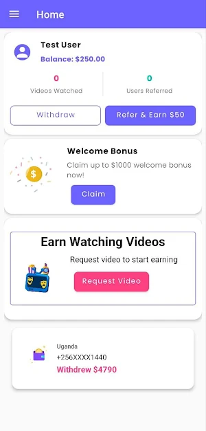 Watch Videos and Earn Screenshot 0