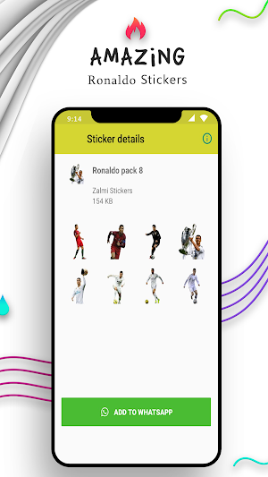Ronaldo Stickers For Whatsapp - WAStickerApps Screenshot 3