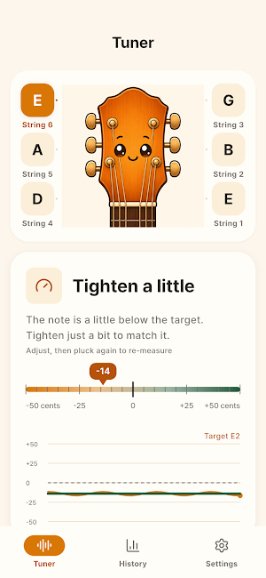 Easy Guitar Tuner: Pitch Meter Screenshot 2