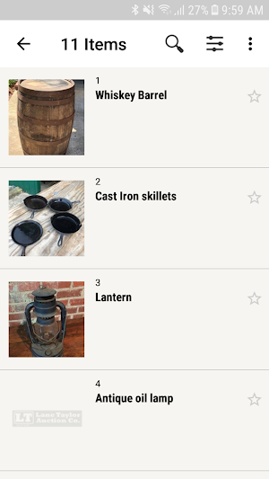 Lane Taylor Auction Screenshot 1