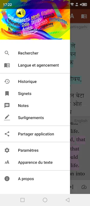 Chhattisgarhi, Hindi, Englisch Screenshot 1