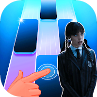 Wednesday Addams Tiles piano