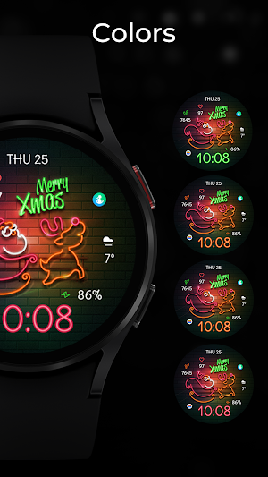 TVV Neon Xmas Watch Face Screenshot 1