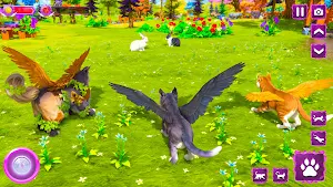 Flying Wild Cat Care Sim 3D Screenshot 1